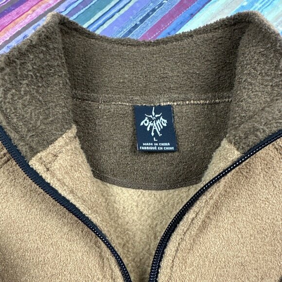 Prana Light Brown 1/4 Zip Fleece Pullover Gorcore Hiking Camping Mens Large - Picture 5 of 10